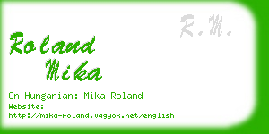 roland mika business card